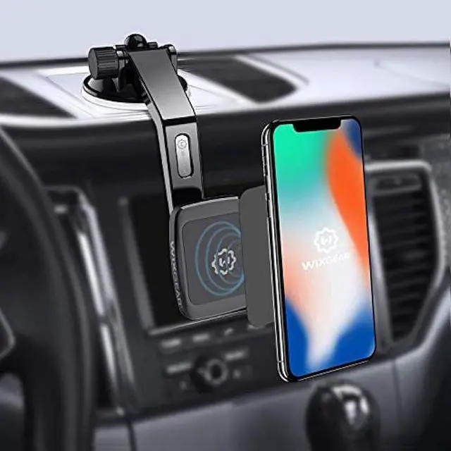 Alt view image 2 of 5 - WixGear Magantic Mount, Universal Dashboard Curved Magnetic Phone Car Mount Holder for Cell Phones and Mini Tablets with Fast Swift-snap Technology, Magnetic Cell Phone Mount