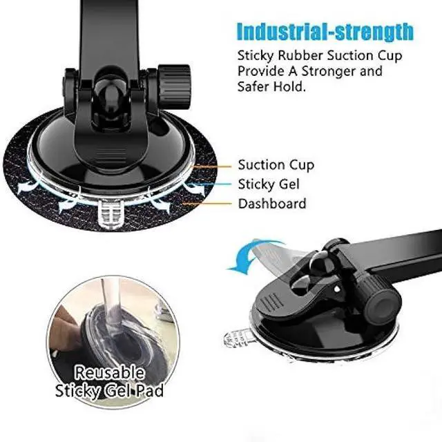 Alt view image 5 of 5 - WixGear Magantic Mount, Universal Dashboard Curved Magnetic Phone Car Mount Holder for Cell Phones and Mini Tablets with Fast Swift-snap Technology, Magnetic Cell Phone Mount