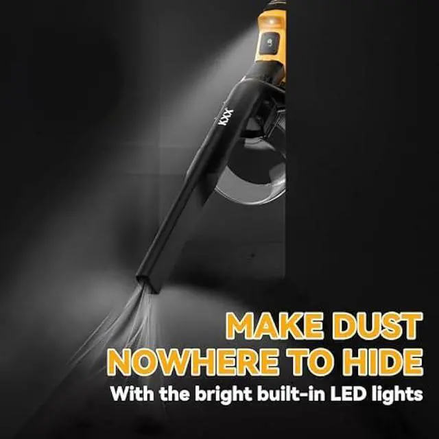 Alt view image 6 of 6 - Cordless Vacuum for Dewalt 20V Battery, 5 in 1 Handheld Electric Vacuum Cleaner with 500W Powerful Motor, 46 CFM Portable Hand Vacuum with Filtration HEPA for Floor, Carpet, Car (Battery Not Included)