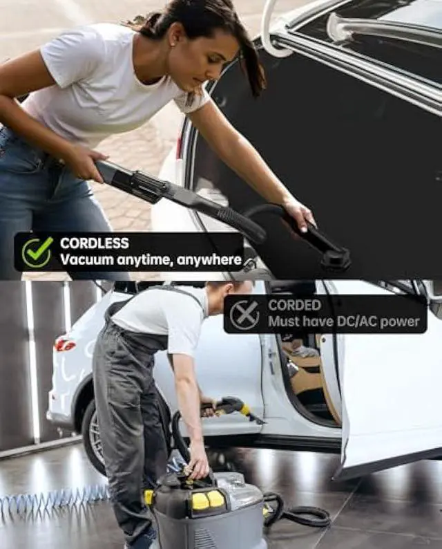 Alt view image 2 of 5 - AutoBot Car Vacuum Portable Cordless - 20000PA Handheld Vacuum for Pet Hair, 50 Min Runtime with 5 Attachments & Flexible Hose, 3Hr Fast Charge for Cars, Trucks, Home Cleaning (Type-C)