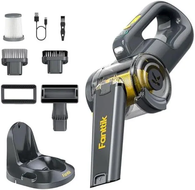 Main image of Fanttik Fold V10 Ultra Deluxe Handheld Vacuum Cordless, 17kPa Suction Power, Charging Base, Pivot Nozzle, Up to 35 Mins Runtime, Smart LED Display, Cordless Dustbuster Vacuum for Home, Car