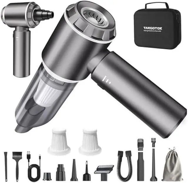 Main image of 80,000RPM Cordless Car Vacuum & Air Duster 4-in-1 High Power 20000PA Handheld Blower/Pump with Brushless Motor, LED Power Display, 3 Speed for Home/Camping/Pet Hair (Silver)