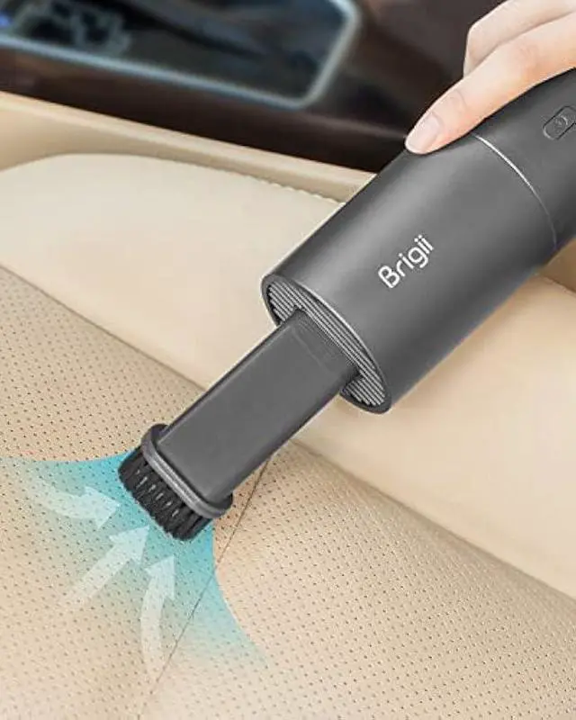 Alt view image 2 of 5 - Brigii Mini Vacuum Cleaner,Small Handheld Vacuum Cordless USB Rechargeable,Dust Buster and Blower 2 in 1, Easy to Clean Desktop, Keyboard, Drawer, Car Interior and Other Crevices, Small Spaces-Y120
