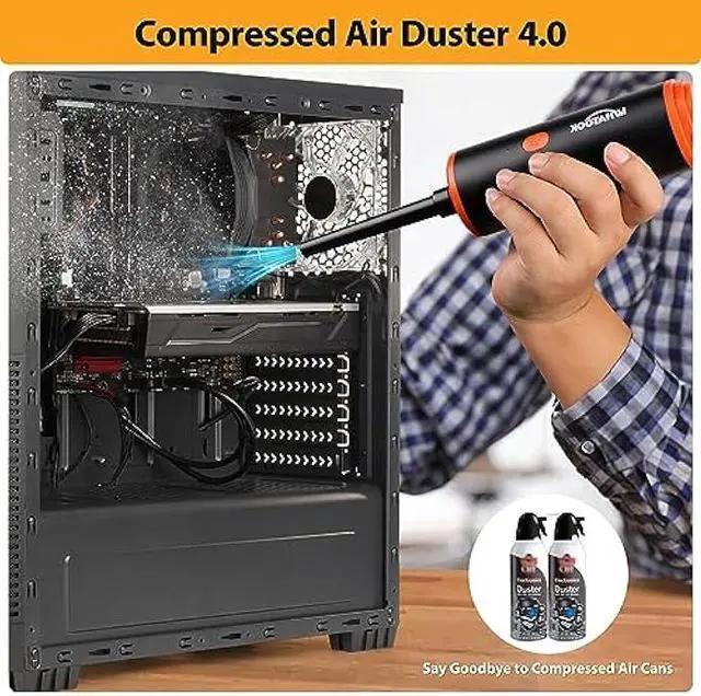 Alt view image 5 of 5 - WHATOOK Car Vacuum Cleaner Cordless: 3 in 1 Powerful Handheld Vacuum & Air Duster, 12000PA Lightweight Mini Portable Rechargeable Hand Held Hoover Suitable for Cleaning Office Cars Homes Pets Hair