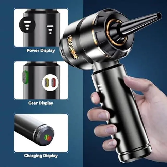 Alt view image 5 of 7 - Car Vacuum Portable Cordless, 21000PA Small Vacuums Cleaner High Power, 4 in 1 Mini Portable Vacuum Cordless with Brushless Motor for Car, Home, Office, Pet