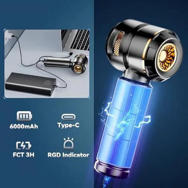 Alt view image 6 of 7 - Car Vacuum Portable Cordless, 21000PA Small Vacuums Cleaner High Power, 4 in 1 Mini Portable Vacuum Cordless with Brushless Motor for Car, Home, Office, Pet