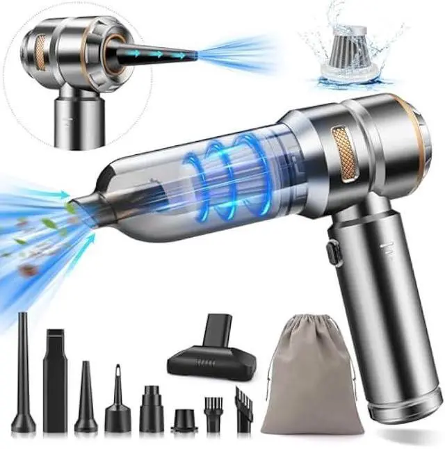 Main image of Mini Car Vacuum Cleaner,20000PA 4-in-1 Cordless Handheld Vacuum Cleaner with 6000mAh Battery Brushless Motor Hand Held Vacuum Air Duster & Air Blower & Pump for Car,Office and Home Cleaning