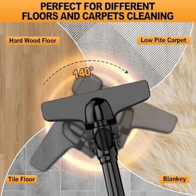 Alt view image 4 of 5 - Cordless Vacuum for Dewalt 20V Battery, Portable Handheld Vacuum Cleaner with 2 HEPA Filter, 4 Multi Nozzle, Power Shop Vacuum for Home, Car, Floor, Carpet (Battery Not Included)