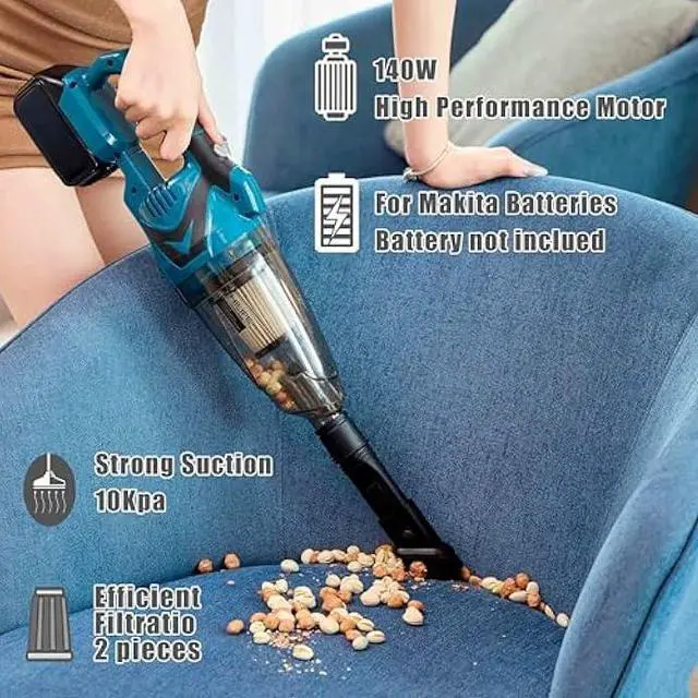 Alt view image 3 of 6 - Cordless Handheld Vacuum Cleaner for Makita 18V Battery, EasyClean Wet Dry Use,Wireless Handheld Vacuum for Car,Home, Boat,Workshop, Pet Hair, Furniture Cleaning (Tool Only No Battery)