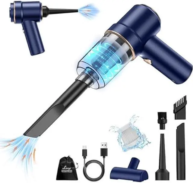 Main image of Mini Vacuum Cleaner Cordless, Mini Handheld Vacuum, Small Car Vacuum with LED, Electric Air Duster & Vacuum Cleaner 2 in 1 Rechargeable, Portable Vacuum Cleaner for Home, Office and Car Cleaning