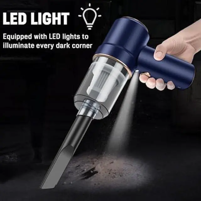 Alt view image 6 of 6 - Mini Vacuum Cleaner Cordless, Mini Handheld Vacuum, Small Car Vacuum with LED, Electric Air Duster & Vacuum Cleaner 2 in 1 Rechargeable, Portable Vacuum Cleaner for Home, Office and Car Cleaning