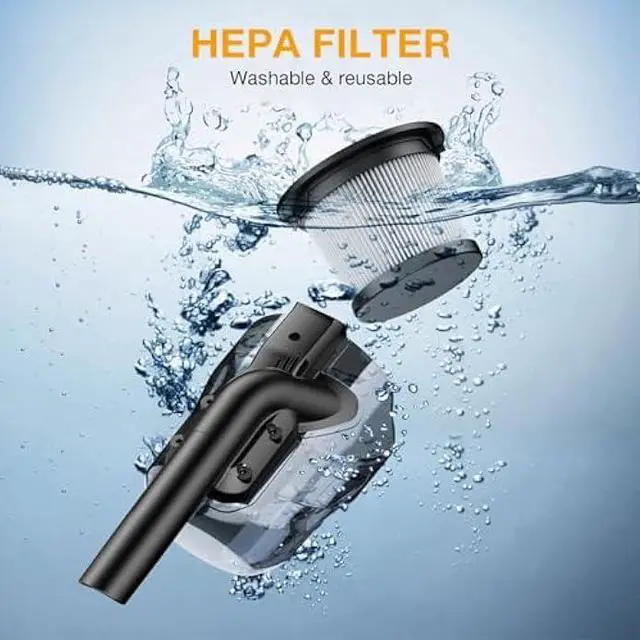 Alt view image 4 of 5 - Cordless Vacuum for Dewalt 20V Battery, Handheld Vacuum Cleaner with Washable HEPA Filter, Powerful Suction Cleaner for Car, Carpets, Furniture (Battery Not Included)