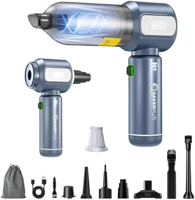 Main image of Mini Vacuum Cleaner, Cordless Car Vacuum, 17500PA High Suction, 3 in 1 Handheld Vacuum, Vacuuming, Blowing, Inflating, Deflation, Portable Vaccum with HEPA Filter for Cars,Desktop,Home SW106