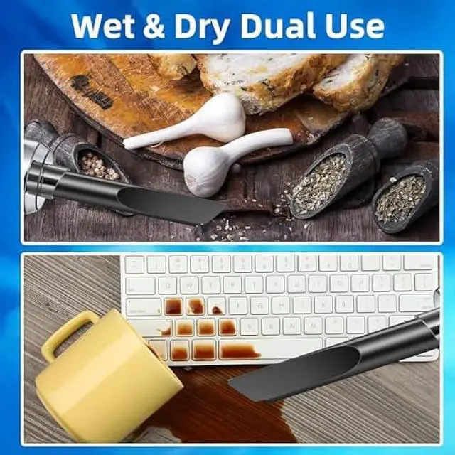 Alt view image 5 of 6 - Car Vacuum Handheld Cordless Bug Vacuum Catcher for Adults, Rechargeable Vacuum Cleaner Air Duster with LED Light Multi-Nozzles for Car Home Office Garden Bug Sucker for Spider Beetle Insect (Blue)