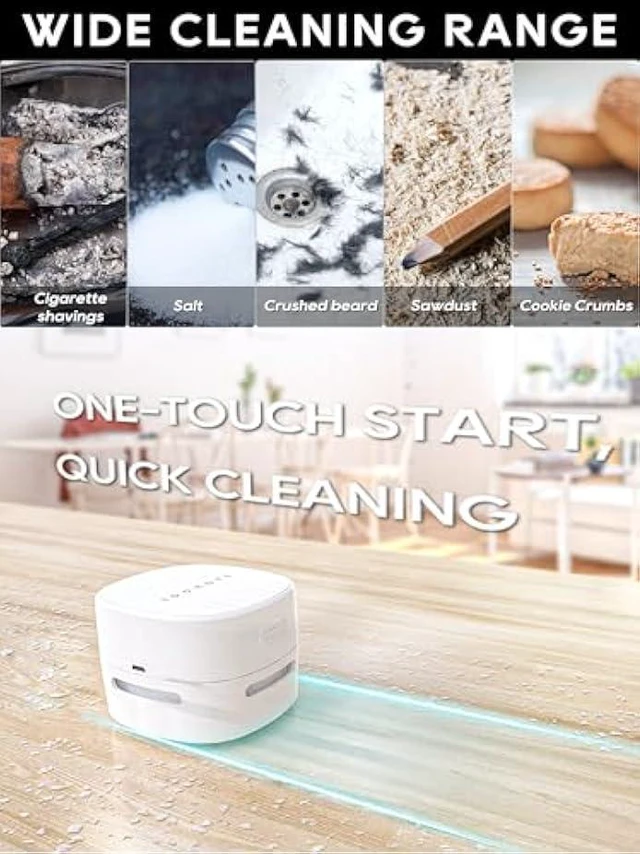 Alt view image 4 of 5 - IGOKOTI Desk Vacuum, Mini Desktop Vacuum Cleaner with USB Charging Crumb Vacuum Cleaner Energy Saving, 13500 RPM Portable Desktop Sweeper Handheld Cordless Cleaning for Keyboard, Home, Office, Cars