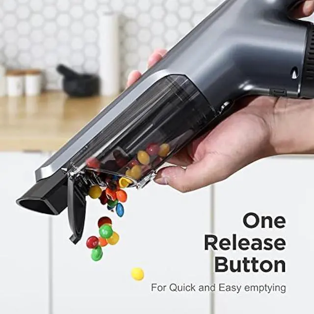 Alt view image 3 of 5 - HAUSHOF Handheld Vacuum Cordless, 120W Brushless Motor, lightweight, Portable, Fast-Charging Hand Vac with 12000Pa Powerful Suction and Multifunctional Attachments, Ideal for Home, Office, Pet and Car