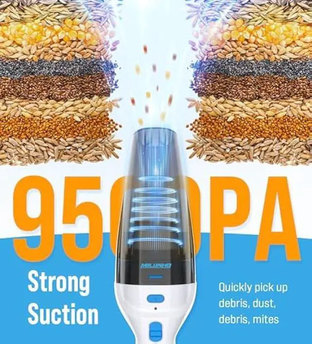 Alt view image 2 of 6 - Powerful Handheld Vacuum Cordless, 9500PA Rechargeable Car Vacuum Portable Cordless, Lightweight & Portable Mini Handheld Vacuum Cleaner with Large-Capacity Battery for Car/Home/Pet