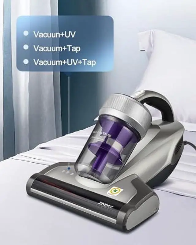 Alt view image 5 of 5 - Jimmy Mattress Vacuum Cleaner, Anti-allergen Bed Vacuum Cleaner with UV-C Light & High Heating Tech, 14Kpa Suction 480W Powerful Handheld Vacuums for Dust & Pet Hair(JV35, Corded)