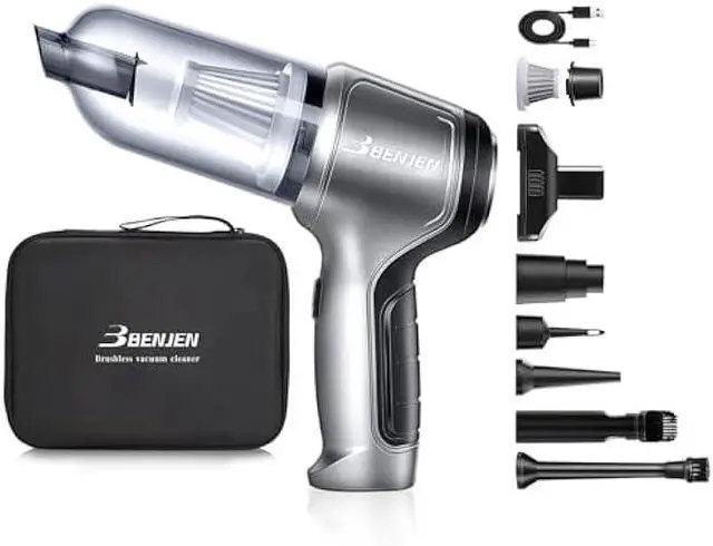 Main image of BENJEN Mini Car Vacuum Cleane, 15000 PA High Power with Brushless Motor, for Car, Office & Home Cleaning