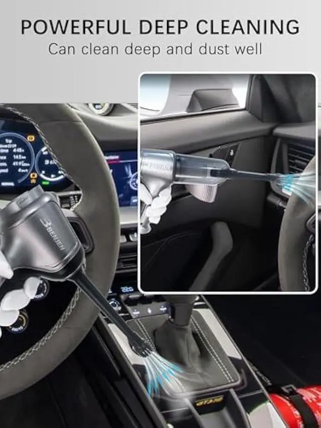 Alt view image 3 of 5 - BENJEN Mini Car Vacuum Cleane, 15000 PA High Power with Brushless Motor, for Car, Office & Home Cleaning