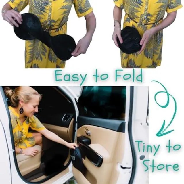 Alt view image 5 of 5 - Kinder Fluff Shuttle Van Window Sunshade (4-Pack) - Extra Large Transparent Sun Shade for Passenger Van Window - Certified 99.9% UV Block, Patented Design, Moms Choice Gold Award - Light Shades XL