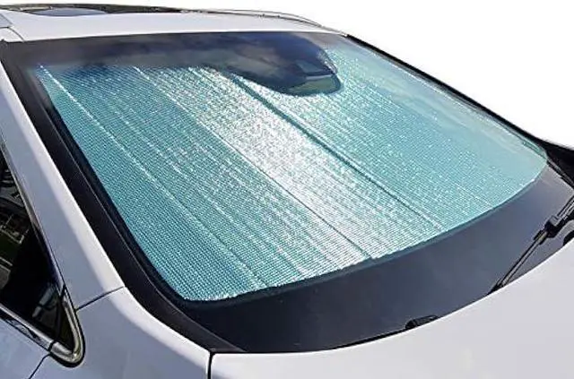 Alt view image 5 of 6 - Autotech Park Foldable Sunshade Compatible with 2014-2024 Infiniti QX80 SUV, Custom-fit Windshield Sun Shade