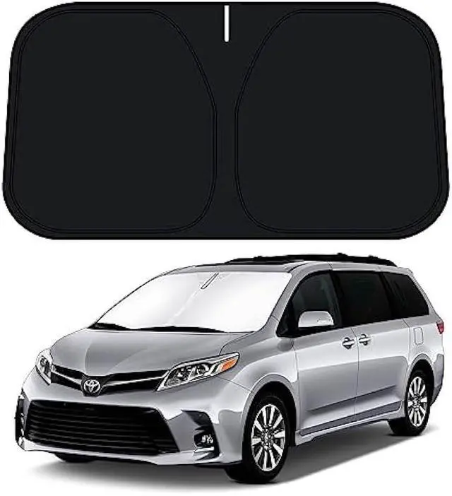 Main image of D-Lumina Windshield Sun Shade for 2011-2020 Toyo-ta Sienna Accessories, Front Window Sunshade Sun Visor Protector Block Heat UV Rays, Foldable 2 Layers 210T Material