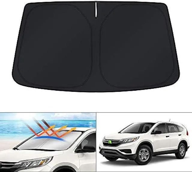 Main image of KUST Windshield Sun Shade for 2007-2022 Honda CRV Accessories, Custom Fit CR-V Sunshade Foldable Sun Visor Protector Blocks UV Rays Keep Your Car Cooler