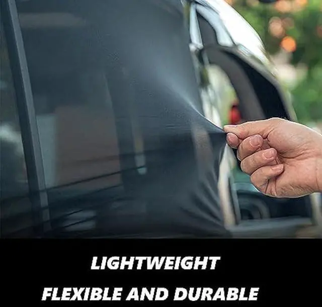 Alt view image 4 of 5 - Window Shade for Jeep Wrangler,Window Screen Curtains for Jeep Wrangler TJ JK JL & Gladiator JT,Rear Blackout Car Window Screens for Camping(2Pack)