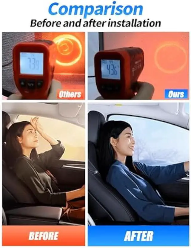 Alt view image 6 of 7 - for Tesla Model Y Juniper Sunshade Glass Roof Accessory Rear Windshield Sun Shade for Tesla Model Y Juniper 2025