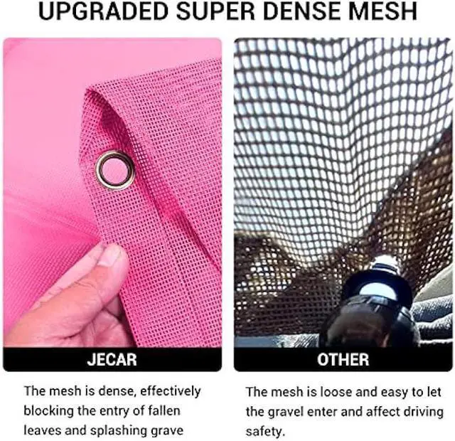 Alt view image 3 of 6 - JeCar JLU Sun Shade Mesh Sunshade Provides UV Sun Protection Exterior Accessories Compatible with Jeep Wrangler 2018-2024 JL Unlimited 4 Door Front & Rear, Pink