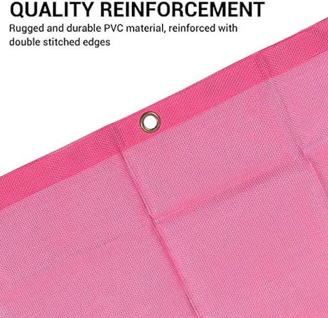 Alt view image 4 of 6 - JeCar JLU Sun Shade Mesh Sunshade Provides UV Sun Protection Exterior Accessories Compatible with Jeep Wrangler 2018-2024 JL Unlimited 4 Door Front & Rear, Pink