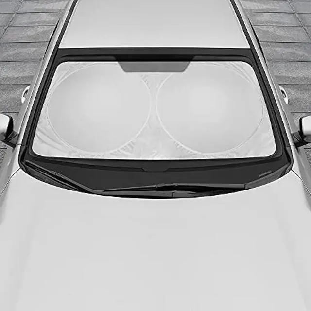 Alt view image 3 of 5 - BDK Car Windshield Sun Shade  Sun Visor & Sunshade for Car Windshield  UV Rays Interior Protection - Easy Setup & Keeps Your Vehicle Cool  SUV & Truck Accessories - Jumbo 63x35.5