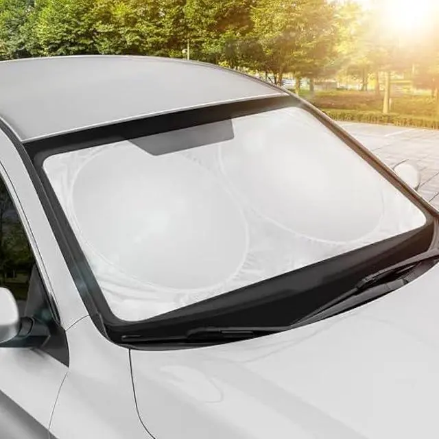 Alt view image 4 of 5 - BDK Car Windshield Sun Shade  Sun Visor & Sunshade for Car Windshield  UV Rays Interior Protection - Easy Setup & Keeps Your Vehicle Cool  SUV & Truck Accessories - Jumbo 63x35.5