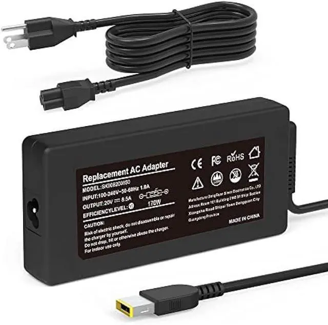 Main image of 170W AC Adapter Laptop Charger Compatible with Lenovo ThinkPad E440 E450 E555 P15 P17 P50 P51 P52 P53 P70 P71 P73 Legion Y530-15 Y540-17 Y720-15 Y730-17 Y7000 Power Supply Cord