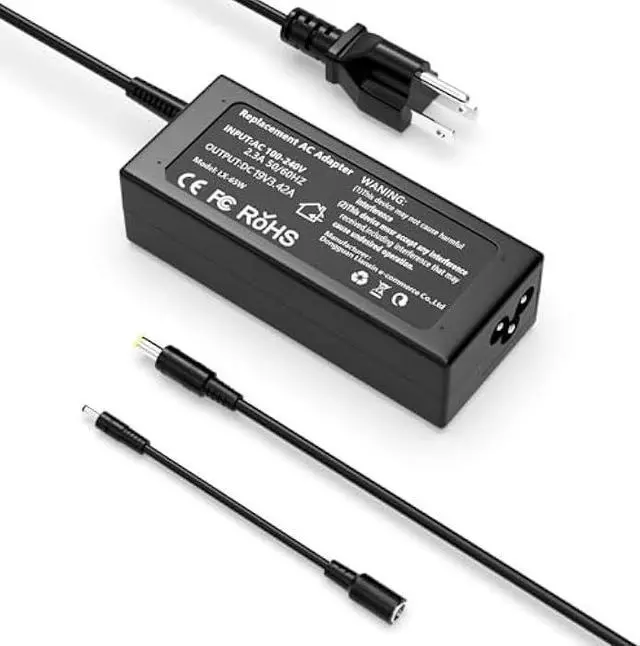 Main image of N23C3 N20C5 N20C4 N20C6 N22C6 65W Charger Compatible with Acer Aspire 3 5 Series, N15Q8 N15Q9 N15Q10 N16P1 N19H2 Laptop Power Supply Cord