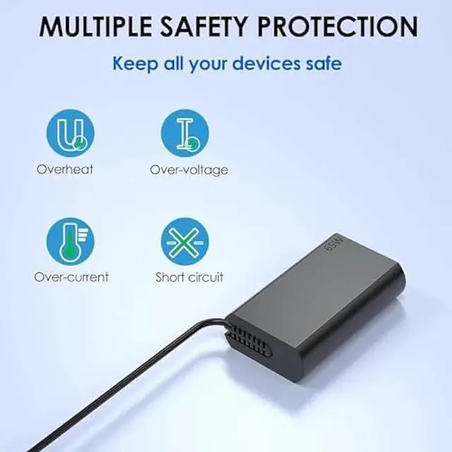 Alt view image 6 of 7 - New Slim 65W USB C Charger Compatible with Lenovo Thinkpad X1 Carbon Gen 13 12 11 10 9 8 7 6; Thinkpad X1 2-in-1 Gen 9 10; Thinkpad X1 Yoga X1 Tablet Laptop Type C Power Supply Cord