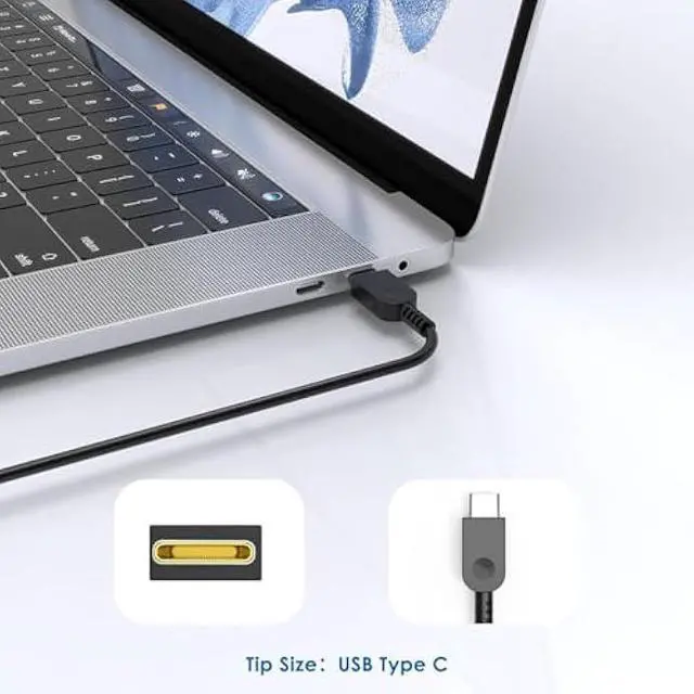 Alt view image 3 of 7 - New Slim 65W USB C Charger Compatible with Lenovo Thinkpad X1 Carbon Gen 13 12 11 10 9 8 7 6; Thinkpad X1 2-in-1 Gen 9 10; Thinkpad X1 Yoga X1 Tablet Laptop Type C Power Supply Cord