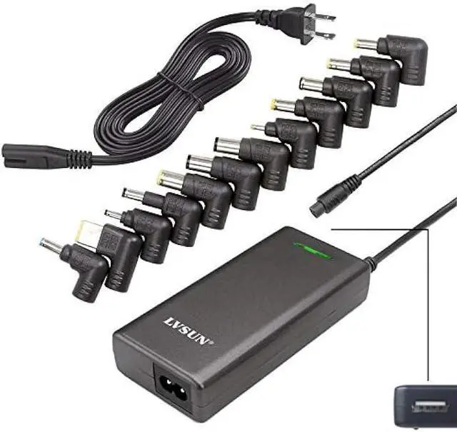 Main image of Universal Laptop Charger 90W, Slim AC Adapter Power Supply Cord with USB Port for Mobile Phones| Tablet Compatible with Dell Lenovo Toshiba Acer Asus Gateway IBM and Most Notebooks