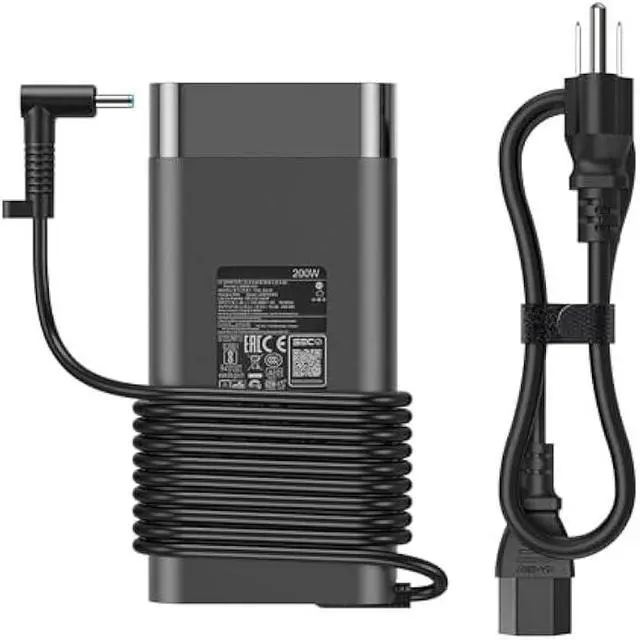 Main image of 200W Laptop Charger Compatible with HP Omen 15 17 zbook 15 17 Victus 15 16 16-e1163nr Pavilion Gaming 15 17 Envy 15 2020 TPN-DA10 L00818-850 ADP-200HB B TPN-LA21 TPN-LA20 Power AC Adapter
