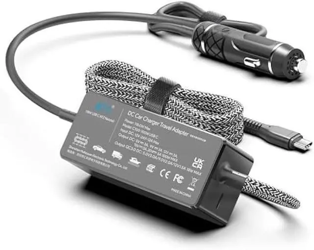 Main image of KFD PD118W 100W 90W USB-C Laptop Car Charger DC Adapter Power Supply for DJI Mavic MacBook Pro Air M4 LG Gram Razer MSI Dell HP Lenovo Acer Samsung Asus Rog Ally Surface Laptop Tablet Phone Speaker