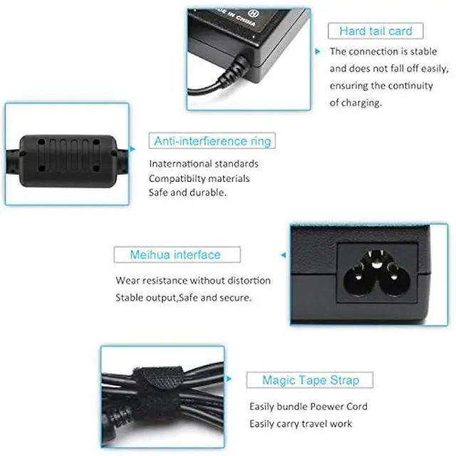 Alt view image 4 of 6 - 60W 19V 3.15A AC Adapter Compatible with Samsung R440 R480 R530 R540 R580 N110 N120 N130 N140 N150 NP270E4E NP270E5E NP470R5E Laptop Power Supply Cord