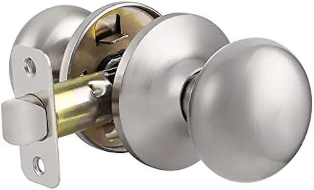 Main image of Probrico Door Knobs Interior, Passage Brushed Nickel Hall/Closet Door Knob,Stainless Steel Interior Non-Locking Door Knob, 1 Pack