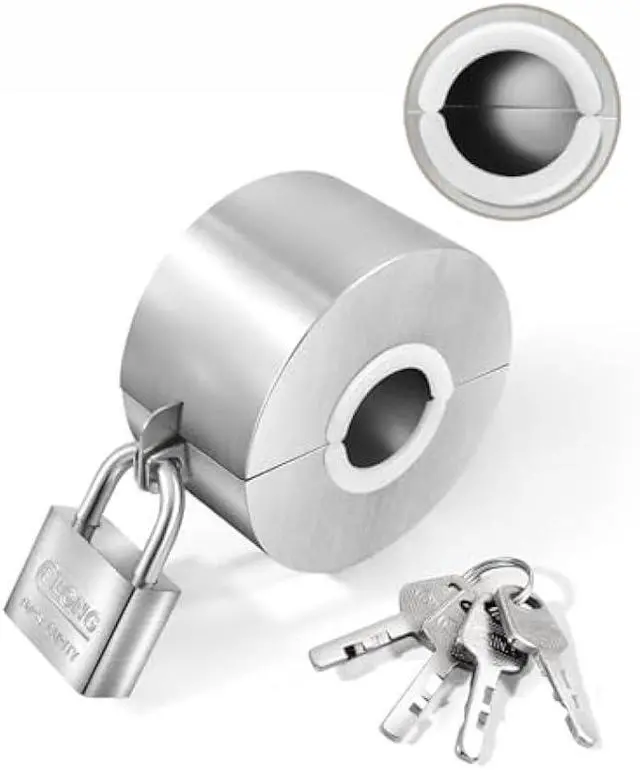 Main image of Upgraded Door Knob Lock Out Device, Locking Cover, Handle Locker Child Proof, Kid Elder Safety Locks Prevents Turning of Door Knob, Doorknob Faucet Valve Gas Stove Security Devices with Padlock Key