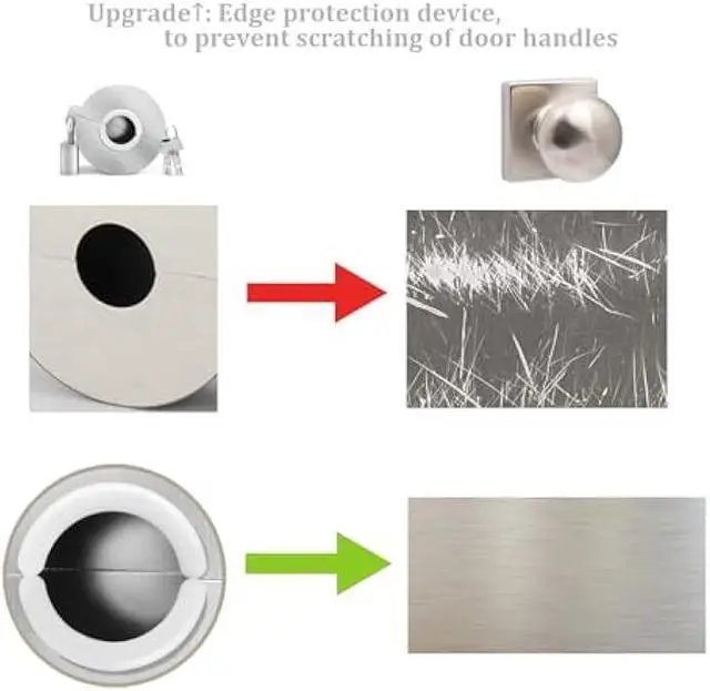 Alt view image 5 of 6 - Upgraded Door Knob Lock Out Device, Locking Cover, Handle Locker Child Proof, Kid Elder Safety Locks Prevents Turning of Door Knob, Doorknob Faucet Valve Gas Stove Security Devices with Padlock Key