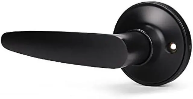Main image of KNOBWELL 1 Pack Single Sided Dummy Door Levers Matte Black Finish Dummy Door Knobs, Classic Dummy Door Handle for Closet, Interior Door Use