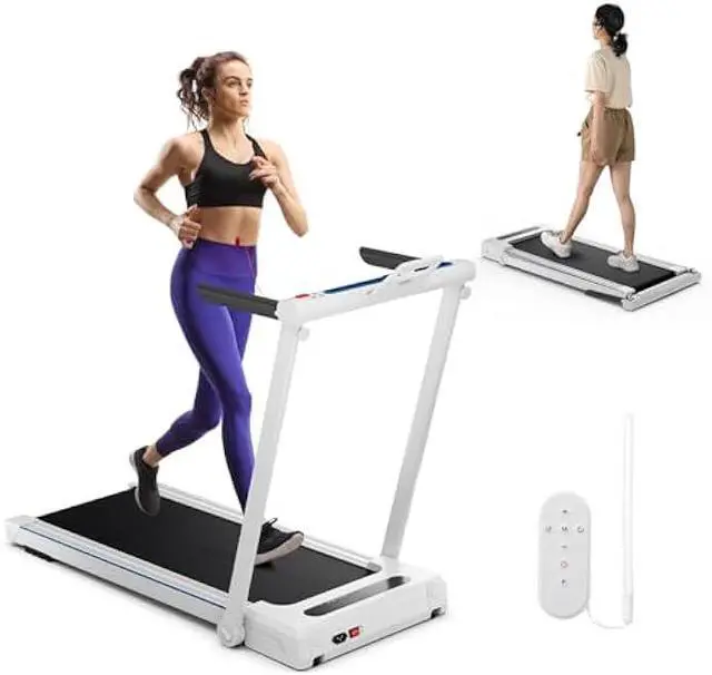 Main image of GYMAX Walking Pad Treadmill, 3 in 1 Folding Treadmill with Removable Desktop, Remote & 12 Preset Programs, 2.5 HP Under Desk Walking Pad Running Machine for Home Gym Exercise Workout