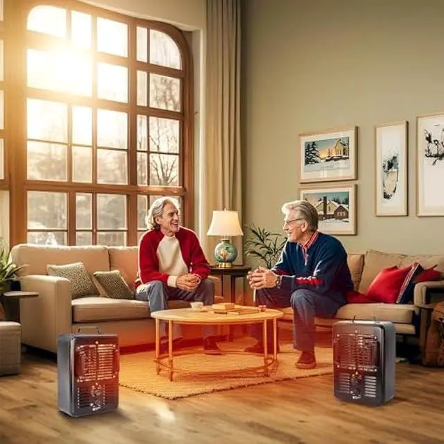 Alt view image 2 of 5 - Milkhouse Space Heater, 1300W/1500W Electric Heater with Thermostat, 3 Heat Settings, Safe and Quiet for Home Garage Workshop Warehouse, Black