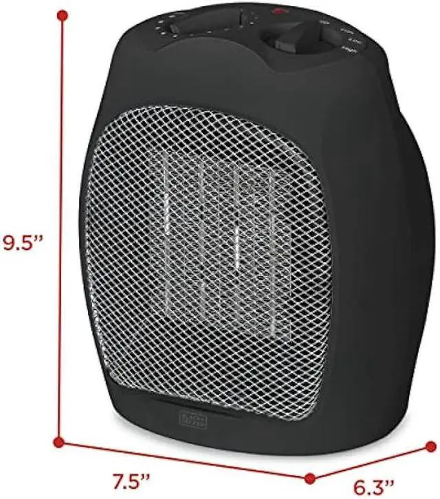Alt view image 2 of 5 - BLACK+DECKER Small Space Heater, 1500W Ceramic Heater for Indoor Use