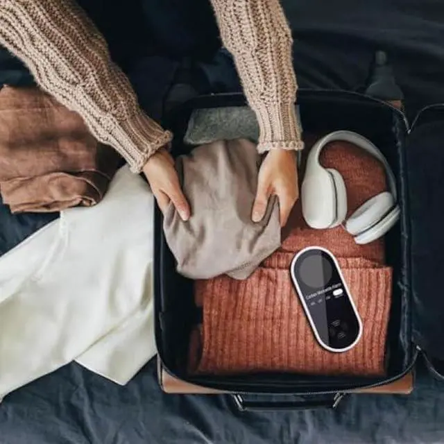 Alt view image 6 of 6 - Carbon Monoxide Detector Plug in Wall, WESHLGD Portable Carbon Monoxide Detector for Travel, 3-in-1 CO Detector for Home and Travel Camping(CO Gas Meter Temperature Humidity Sensor), KH106, Black